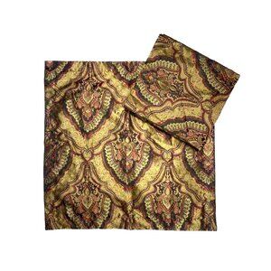 Chezmoi Luxury Pair of Shams Pillowcases Gold Red Black King Square Bedding 2